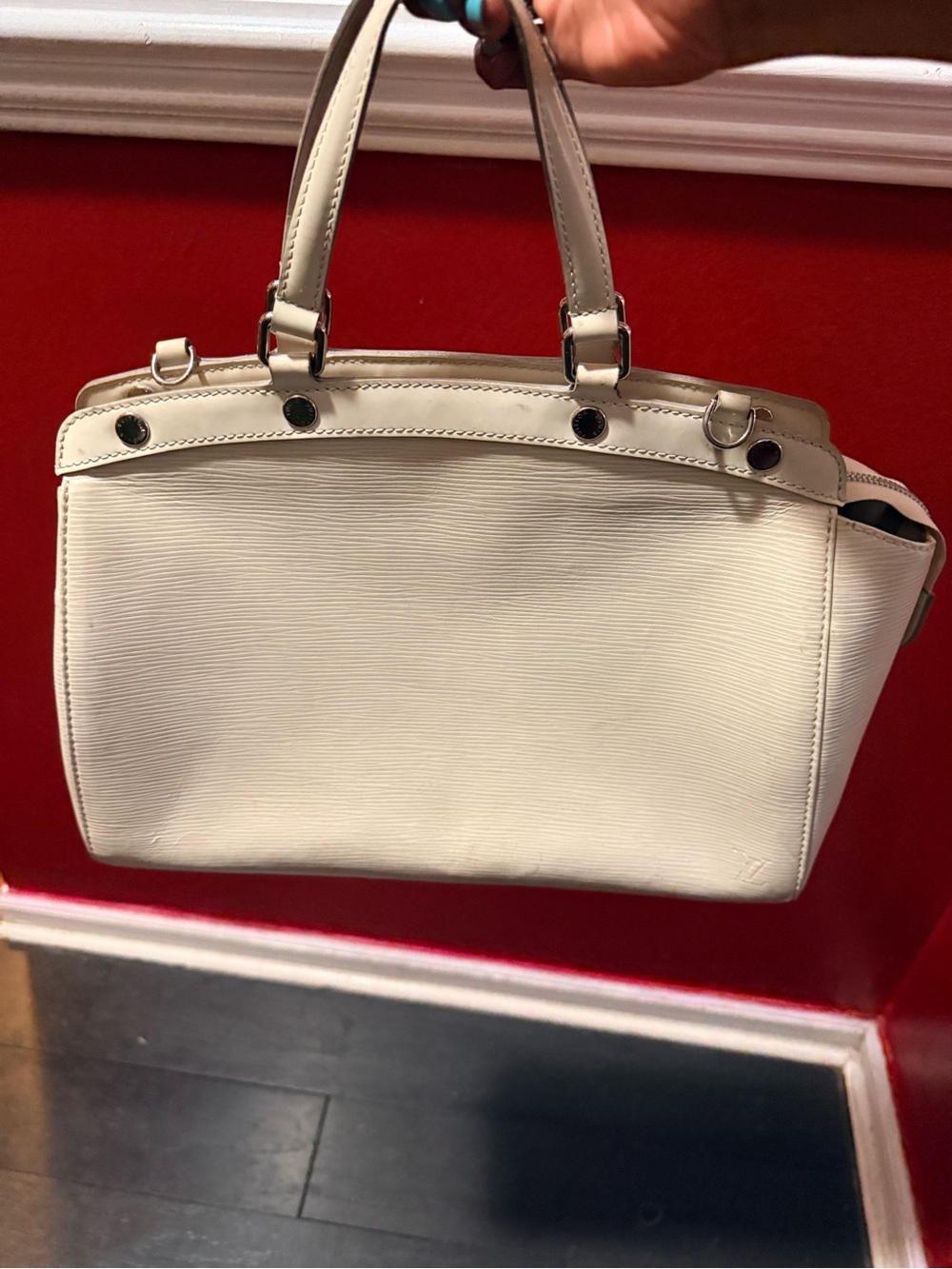 Louis Vuitton Cream Epi Leather Satchel